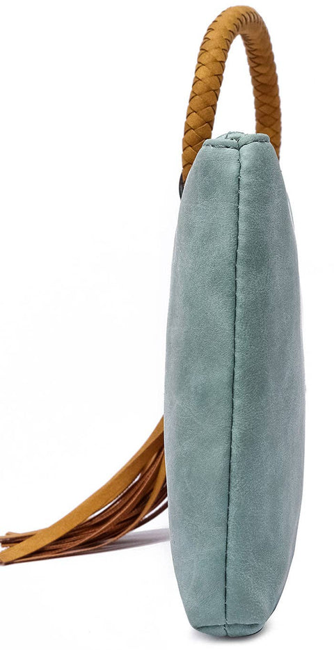 Cuff Handle Tassel Wristlet Clutch
