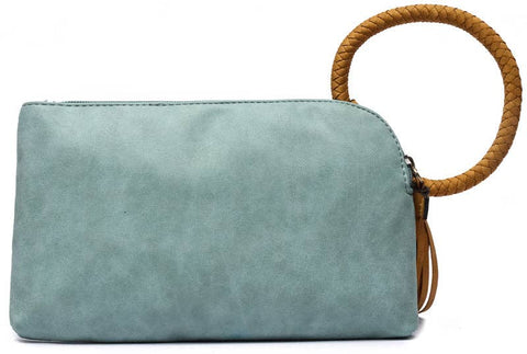 Cuff Handle Tassel Wristlet Clutch