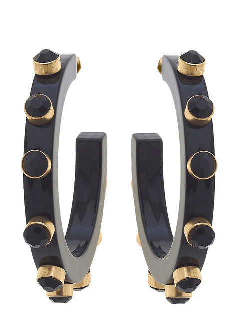 Resin & Rhinestone Earrings