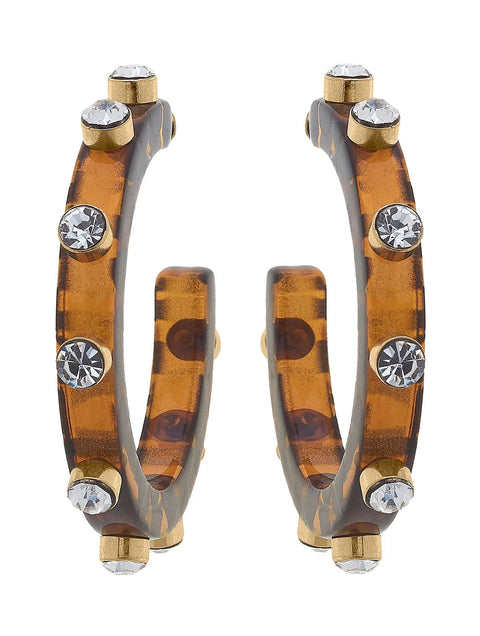 Resin & Rhinestone Earrings