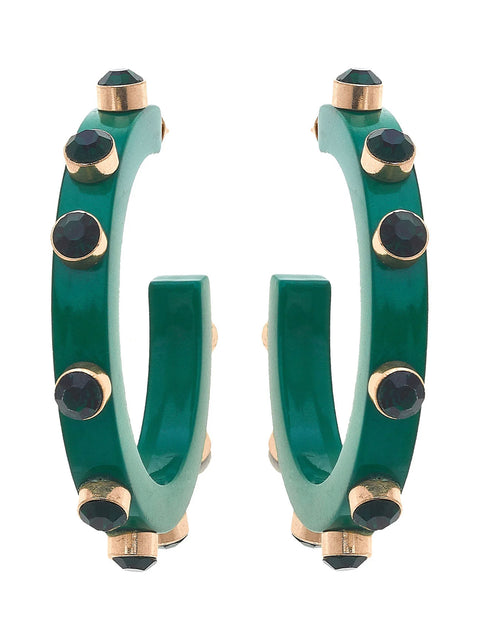 Resin & Rhinestone Earrings
