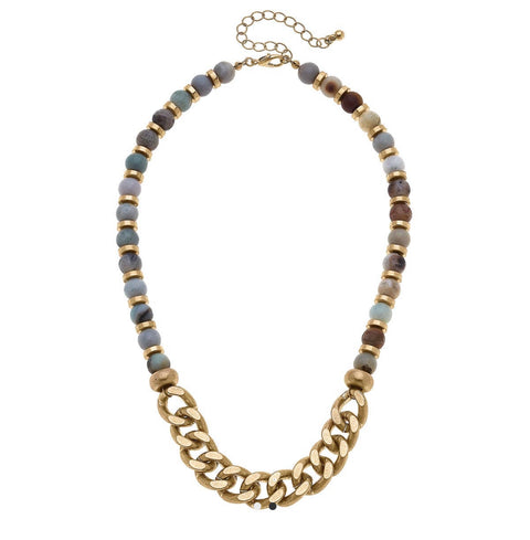 Amazonite Chunky Chain Necklace