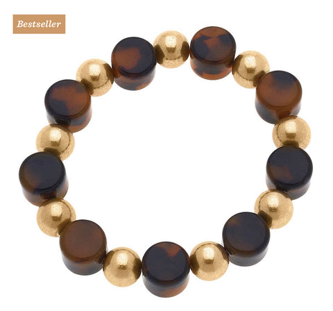 Ava Resin & Ball Bead Stretch Bracelet