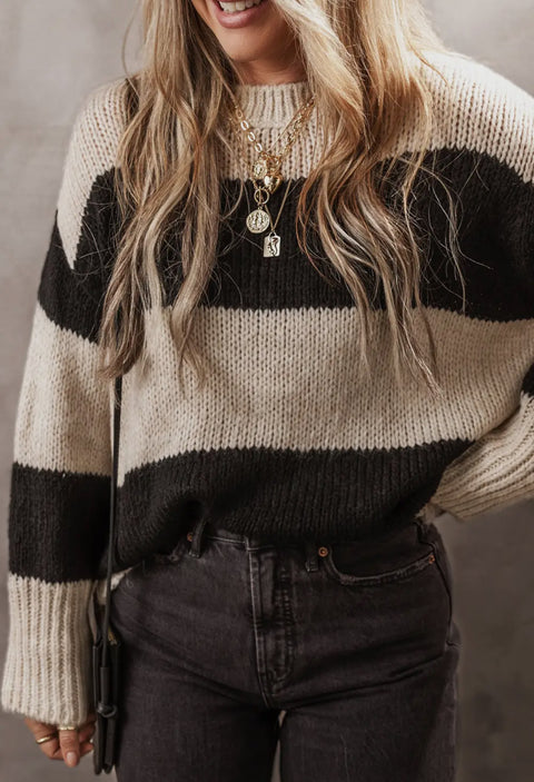 Black and Cream Sweater