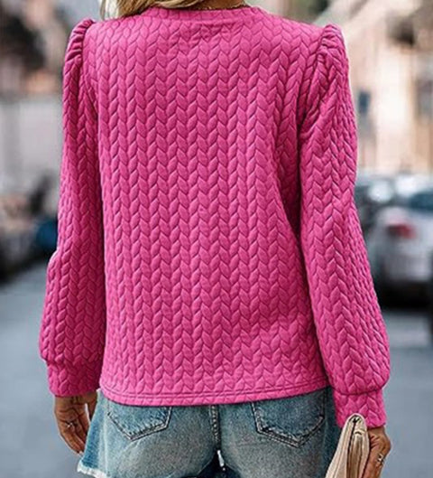 Cable Knit Hot Pink Top