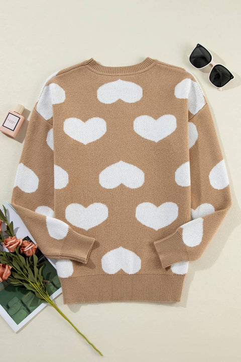 Heart Pattern Valentine's Sweater