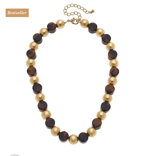 Ava Resin & Ball Bead Necklace